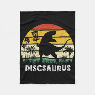Disc Golf Retro Dinosaur Disc Golf Spieler Frolf F Fleecedecke