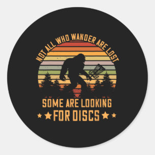 Disc Golf Retro Gorilla Frisbee Golf Einige schaue Runder Aufkleber