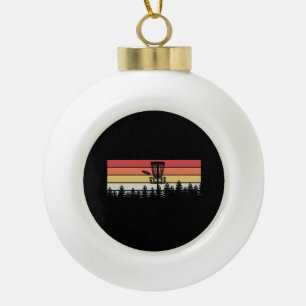 Disc Golf Retro Keramik Kugel-Ornament
