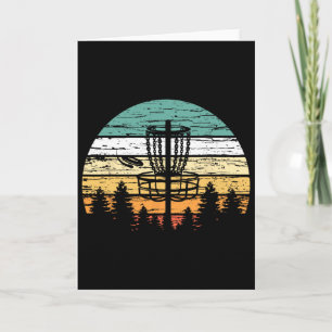 Disc Golf Retro-Shirt, Sonnenuntergang Vintage Fri Karte