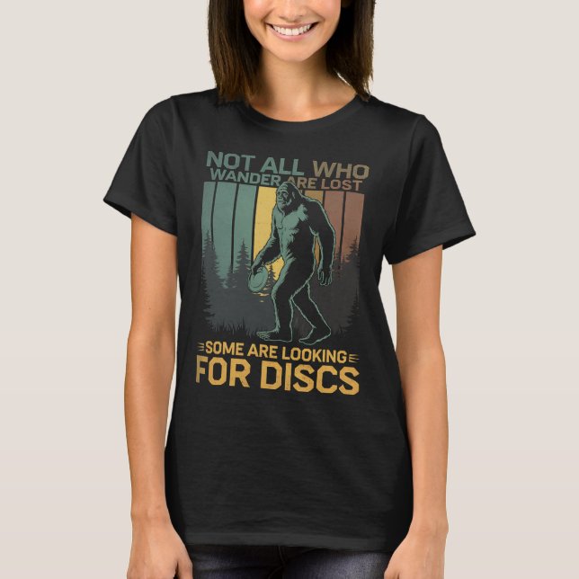 Disc Golf Sasquatch Bigfoot Disc Golfer Funny Disc T-Shirt (Vorderseite)