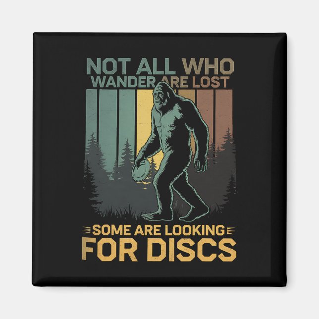 Disc Golf Sasquatch Bigfoot Disc Golfer Lustiger D Magnet (Vorne)