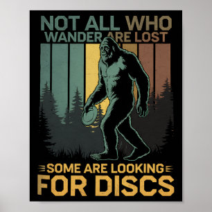 Disc Golf Sasquatch Bigfoot Disc Golfer Lustiger D Poster
