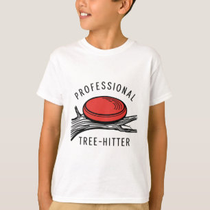 Disc-Golf-Scheibe, professioneller Baum-Treffer, R T-Shirt