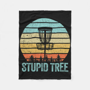 Disc Golf Shirt Lustig Dummer Baum Retro Disc Golf Fleecedecke