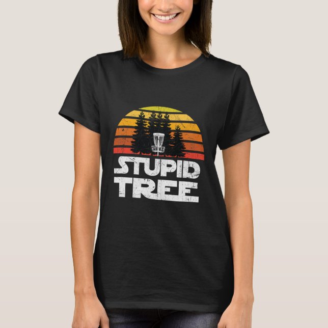 Disc-Golf-Shirts für Männer Dummer Baum Frisbee Go T-Shirt (Vorderseite)