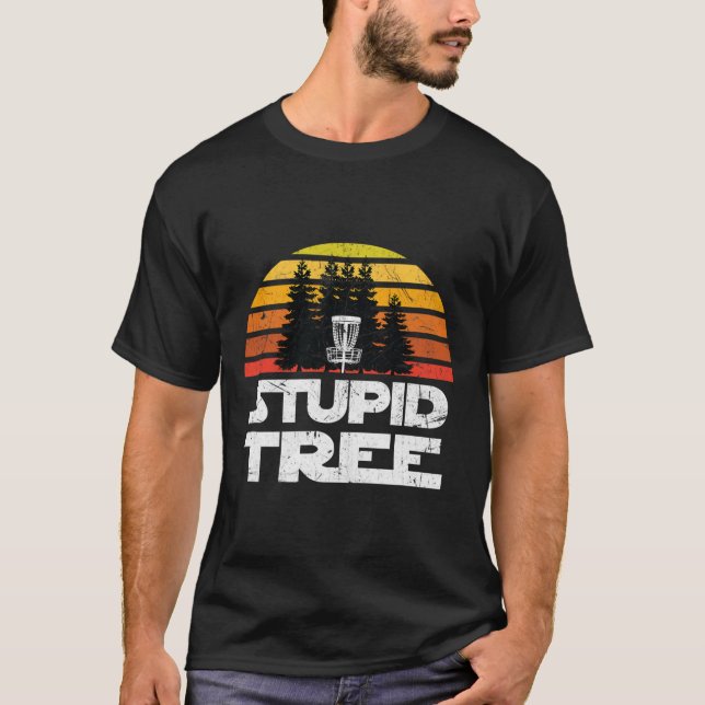 Disc-Golf-Shirts für Männer Dummer Baum Frisbee Go T-Shirt (Vorderseite)
