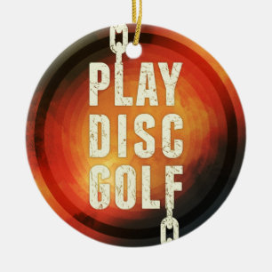 Disc Golf spielen Keramikornament