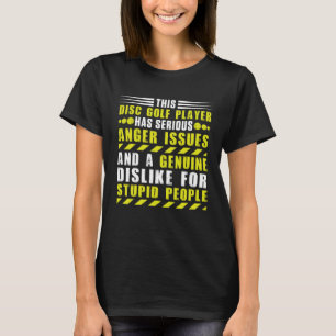 Disc-Golf-Spieler Ernsthafter Golfer Lustiges Golf T-Shirt