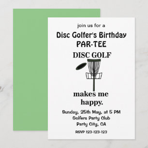 Disc Golf Spieler Golfer Geburtstag Disc Golf Einladung