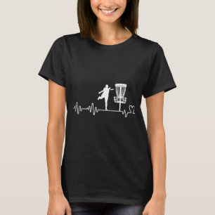 Disc Golf Spieler Herzschlag Lustiger Disc Golf T-Shirt