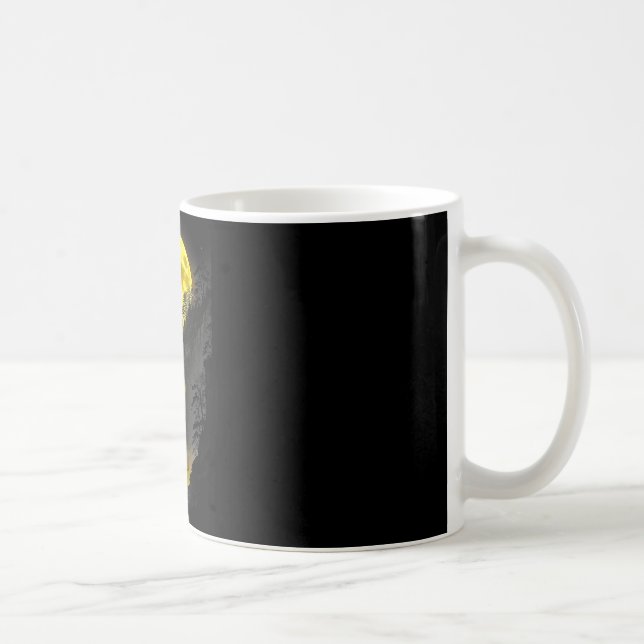 Disc Golf Spieler Lustiger Wald Mond Wasserfall Sk Kaffeetasse (Rechts)