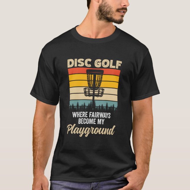 Disc Golf Sport Frisbee Player Flying Disc Basket  T-Shirt (Vorderseite)