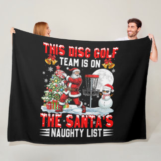 Disc Golf Team ist auf Santas Weihnachts-Naughty-L Fleecedecke