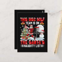 Disc Golf Team ist auf Santas Weihnachts-Naughty-L