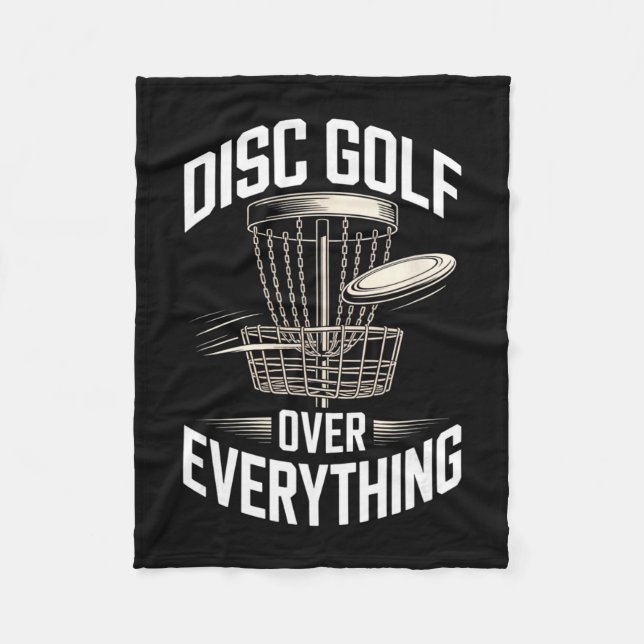Disc Golf Über Alles Frisbee Disc Golf Leben  Fleecedecke (Vorderseite)