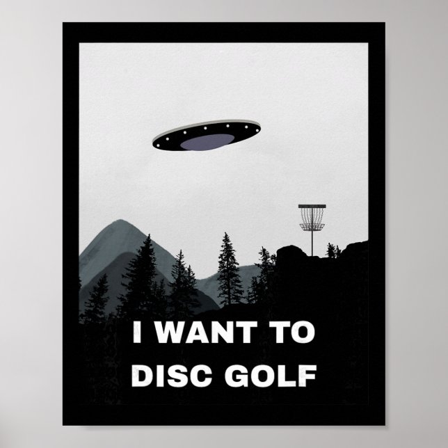 Disc Golf Ufo  Poster (Vorne)