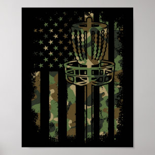 Disc Golf Us Flag Diskette Aktionsbereich USB Flag Poster
