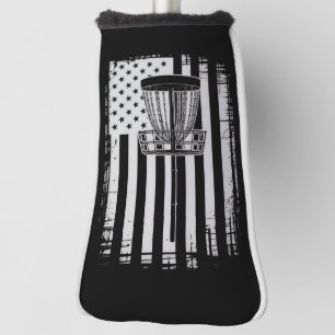 Disc Golf USA Flagge Golfer Golf Sportliebhaber Headcover