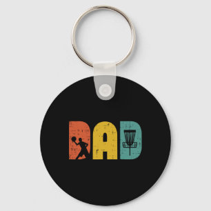 Disc Golf Vater Retro Frisbee Frolf Vatertag Papa Schlüsselanhänger