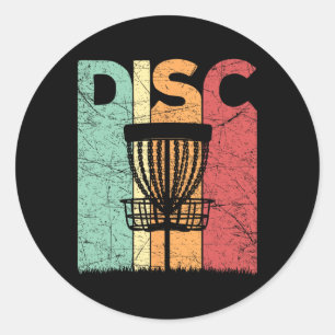 Disc Golf Vintage Frolf Retro Disc Golf Spieler Runder Aufkleber