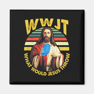 Disc Golf Was Würde Jesus Werfen Frisbee Golf Wwjt Magnet