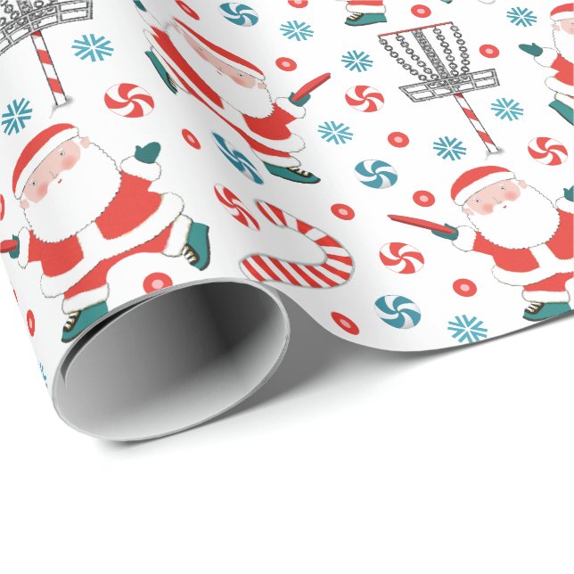 Disc Golf Weihnachten Geschenkpapier (Rolleneckpunkt)