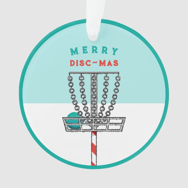 Disc-Golf-Weihnachtskollektion Ornament (Vorderseite)