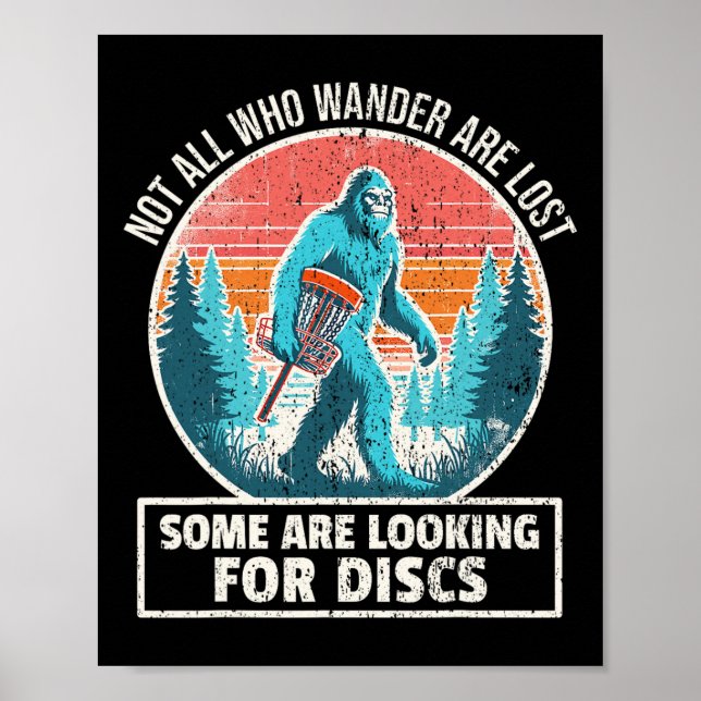 Disc Golfer Bigfoot Disc Golf Sasquatch Disc Golf  Poster (Vorne)
