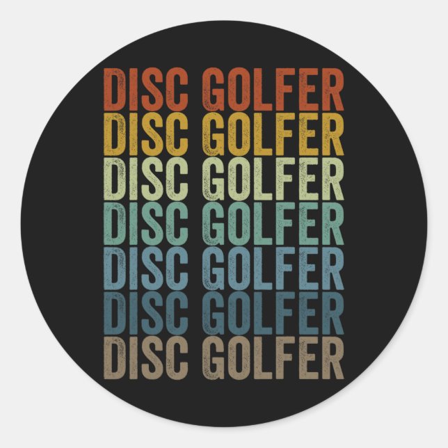 Disc-Golfer Disc-Golf Disc-Golfen  Runder Aufkleber (Vorderseite)