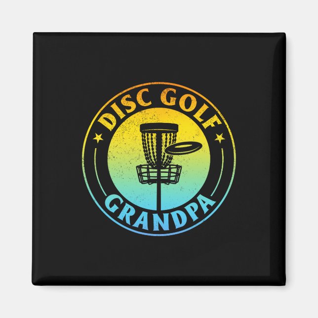 Disc-Golfer Opa Disc Golf Spieler - Disc Golf G Magnet (Vorne)