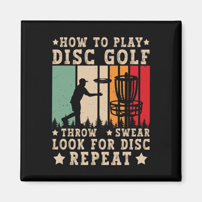 Disc Golfer Wie man Disc Golf spielt Lustiger Disc Magnet (Vorne)