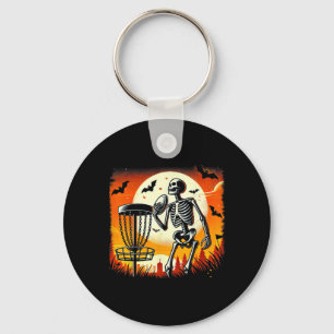 Disc Golfing Skelett Halloween Disc Golf für Squa Schlüsselanhänger