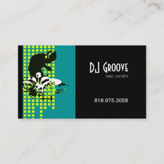 Disc-Jockey DJ Mixmaster - Musik-Geschäfts-Karte Visitenkarte