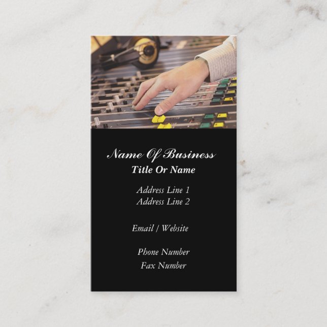 Disc-Jockey-Geschäfts-Karte Visitenkarte (Vorderseite)