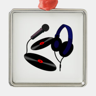 Disc-Jockeylogo Ornament Aus Metall
