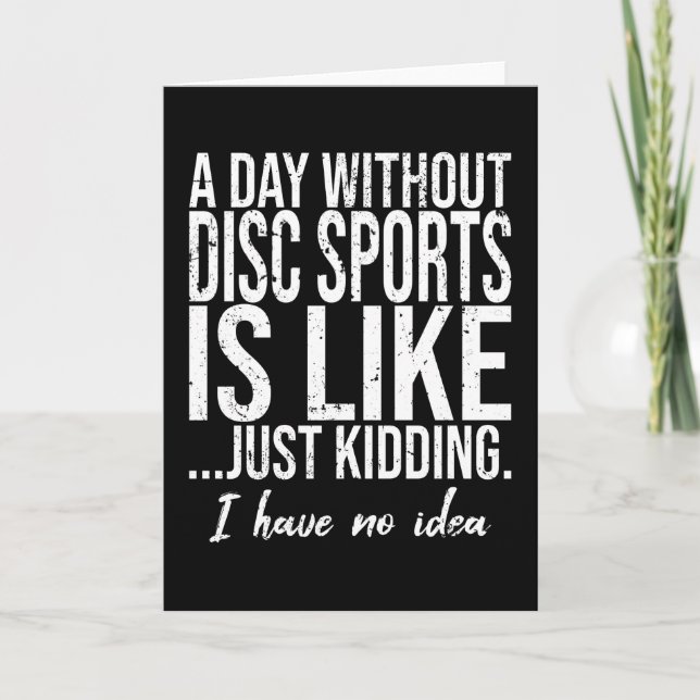 Disc Sports lustiges Sportgeschenk Karte (Vorderseite)