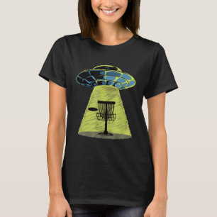 Discgolf lustig UFO Alien Thema Vintag - Diskothek T-Shirt