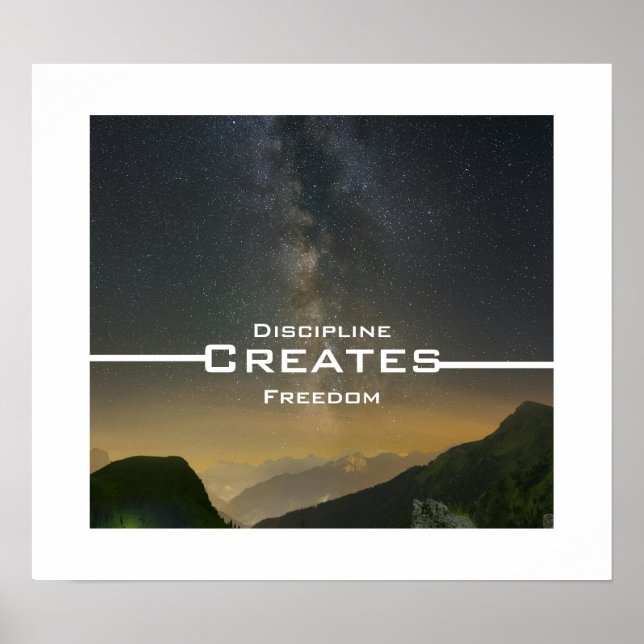 Discipline Creates Freedom Poster (Vorne)