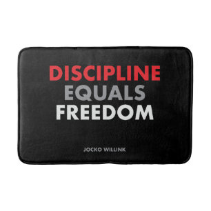 Discipline gleicht Freiheit Jocko Willins Zitat Badematte