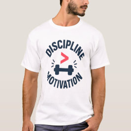 DIscipline Greater than Motivation- Gym Fitness  T-Shirt