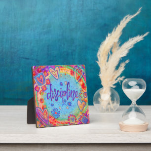 Discipline Hübsch Inspirational One Word Easel Fotoplatte