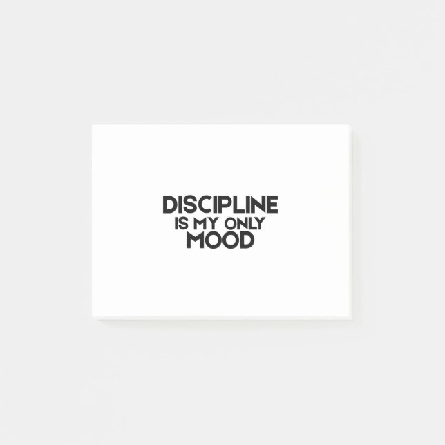 Discipline Is My Only Mood Minimalist Post-it Klebezettel (Vorderseite)