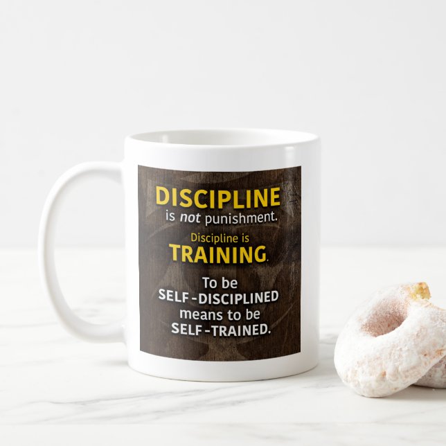 Discipline is Training - Workout Gym Inspiration Tasse (Mit Donut)
