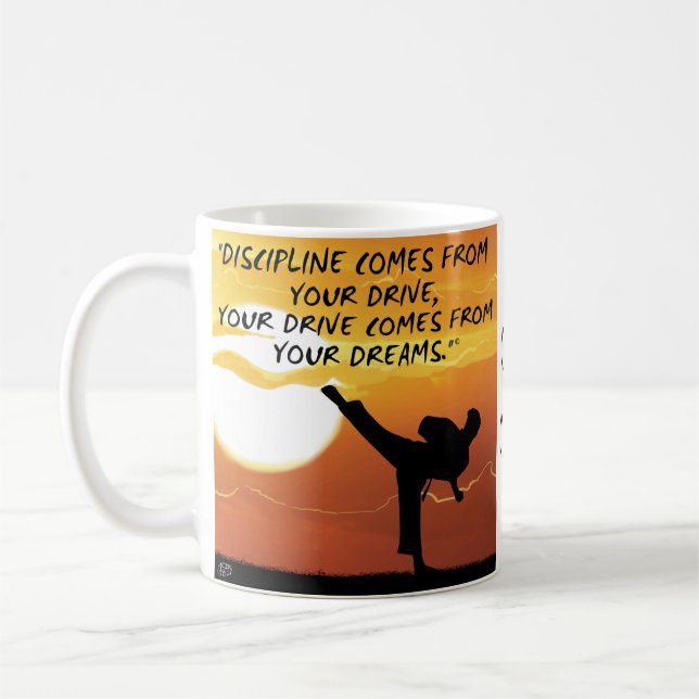 "Discipline" Kaffee-Tasse Kaffeetasse (Links)