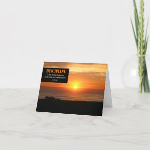 Discipline Motivierend Note Card Karte
