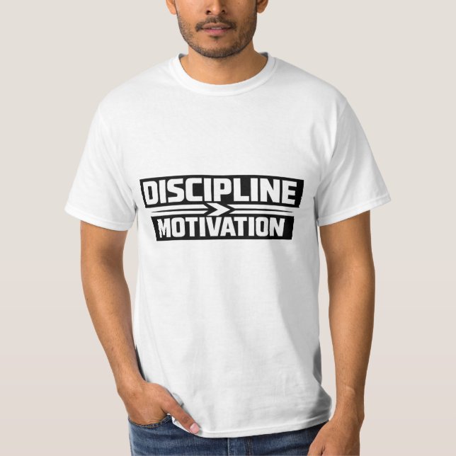 Discipline Over Motivation Gym T-Shirt | MiT-Shirt (Vorderseite)