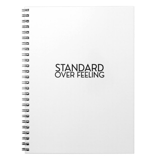 Discipline Over Motivation Minimalist Notebook Notizblock (Vorderseite)