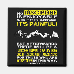 DISCIPLINE - Squat Workout Motivierend Magnet
