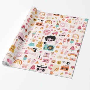 Disco 1970er Außerirdischer funky groovy  Geschenkpapier